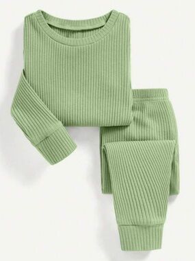 Toddler Boy Ribbed Knit Loungewear Set - 12-18M